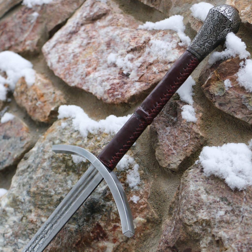 Imagen de Espada medieval Norbert mano y media grabada AES25 parte de nuestra colección en Espadas y más, sitio oficial.