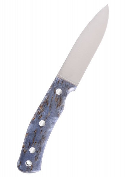 Cuchillo fijo Bosque Sueco, estable. Abedul rizado, azul Casstrá¶m CA-13119 - Espadas y Más