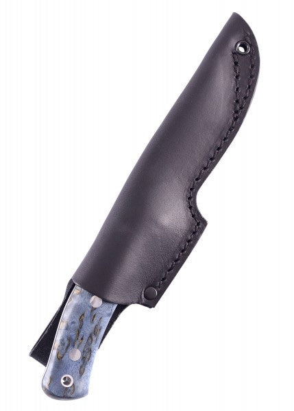 Cuchillo fijo Bosque Sueco, estable. Abedul rizado, azul Casstrá¶m CA-13119 - Espadas y Más