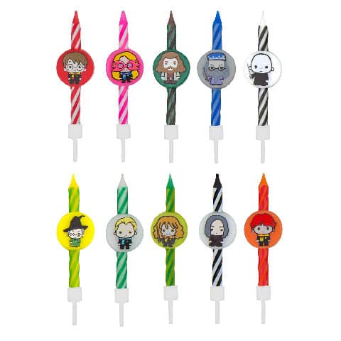 Set de 10 velas de cumpleaños Kawaii - Harry Potter CR4206 - Espadas y Más