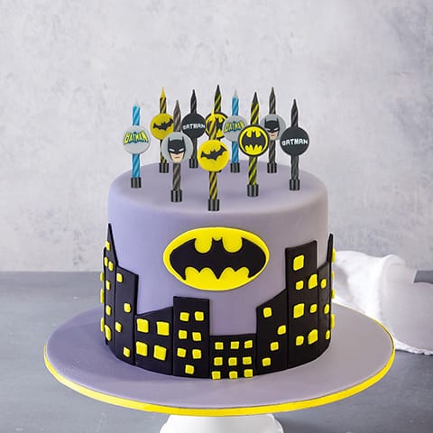 Set de 10 velas de cumpleaños con logo Batman - DC Comics CR4210 - Espadas y Más