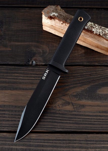 Cuchillo de rescate SRK con hoja de acero al carbono SK-5 Cold Steel CST-49LCKZ - Espadas y Más