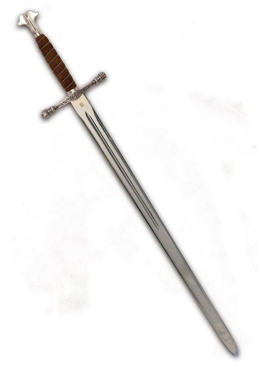 Espada Mandoble Carlos V Plata envejecida, 120 cm 337 MARTO - Espadas y Más