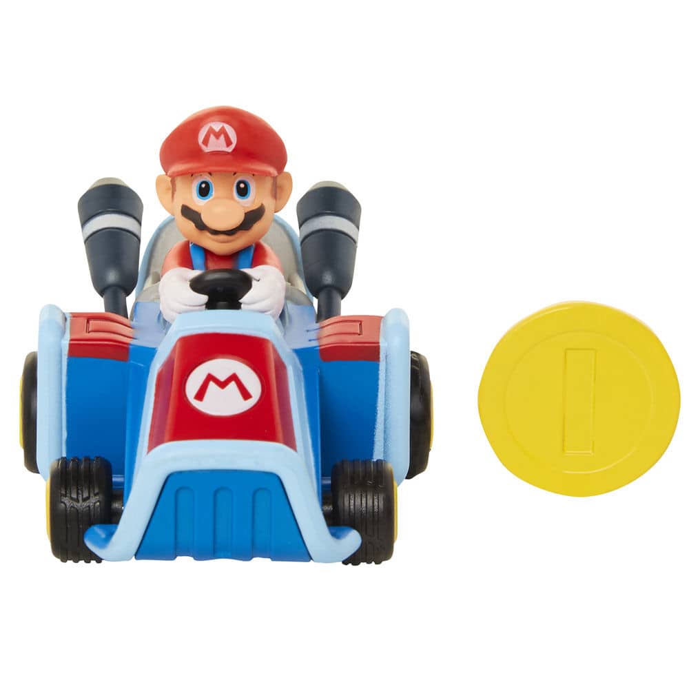 Imagen de Expositor 12 figuras Super Mario Coin Racers wave 1 Mario Kart 6cm surtido parte de nuestra colección en Espadas y más, sitio oficial.
