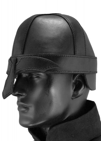 Casco de guerrero de cuero, marrón o negro IF-100104/3 - Espadas y Más