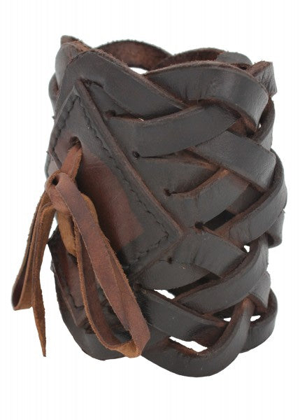 Pulsera trenzada de cuero IF-1031030400 - Espadas y Más