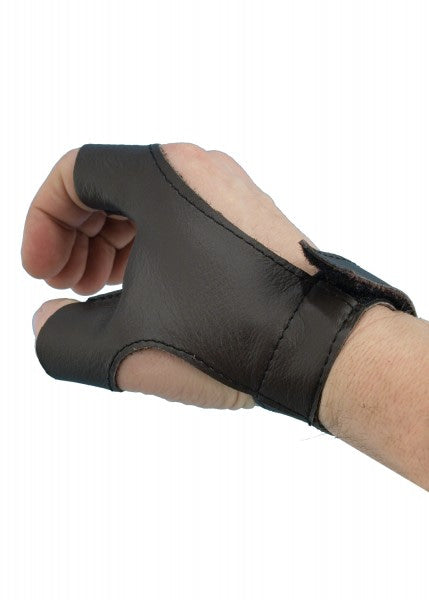 Guante de piel con lazo para zurdos, negro o marrón IF-HU703422 - Espadas y Más