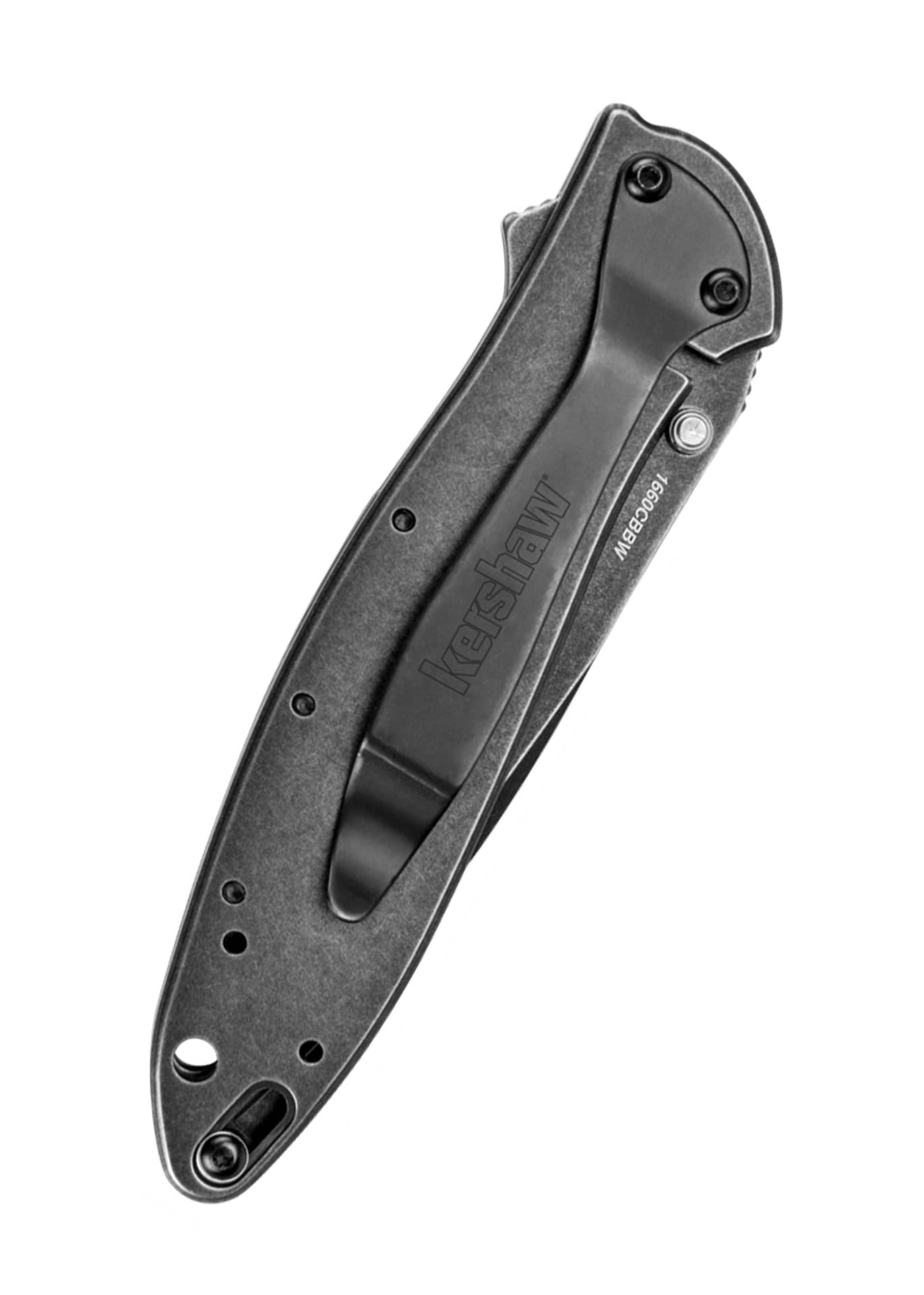 Navaja Kershaw Leek, hoja compuesta Afilada satinada o negra BlackWash KW-1660CB - Espadas y Más