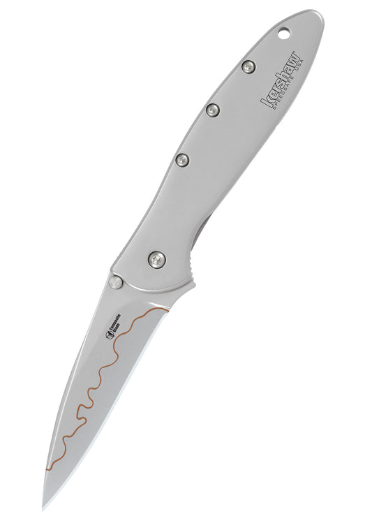 Navaja Kershaw Leek, hoja compuesta Afilada satinada o negra BlackWash KW-1660CB - Espadas y Más