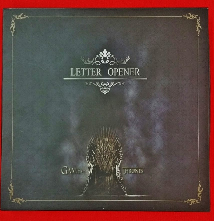 Imagen de 1112 ABRECARTAS ESPADAS JUEGO DE TRONOS parte de nuestra colección en Espadas y más, sitio oficial.