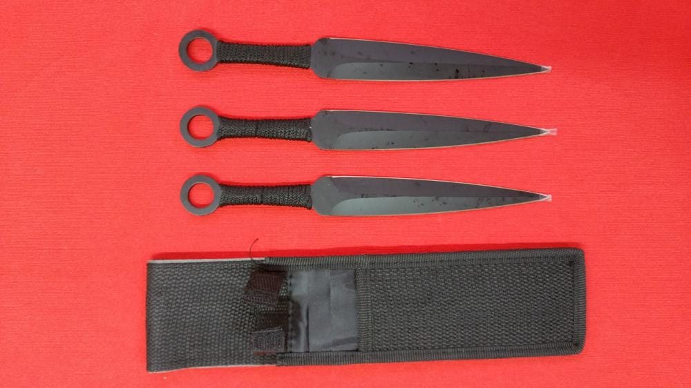 Imagen de Juego de 3 cuchillos lanzadores parte de nuestra colección en Espadas y más, sitio oficial.