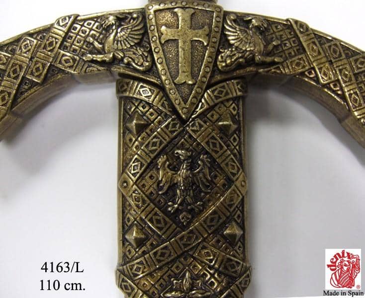 Imagen de Espada Templaria caballeros cruzados, 4163 Réplica no funcional parte de nuestra colección en Espadas y más, sitio oficial.
