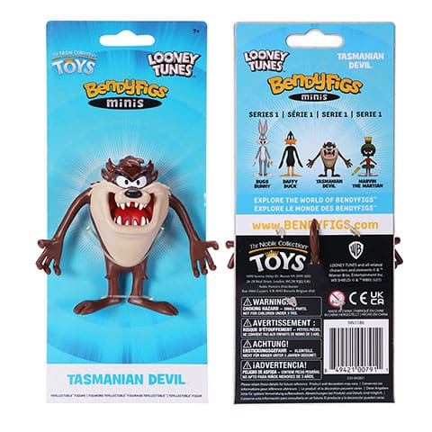 Mini Figura Taz - Toyllectible Bendyfigs - Looney Tunes NN1186 - Espadas y Más