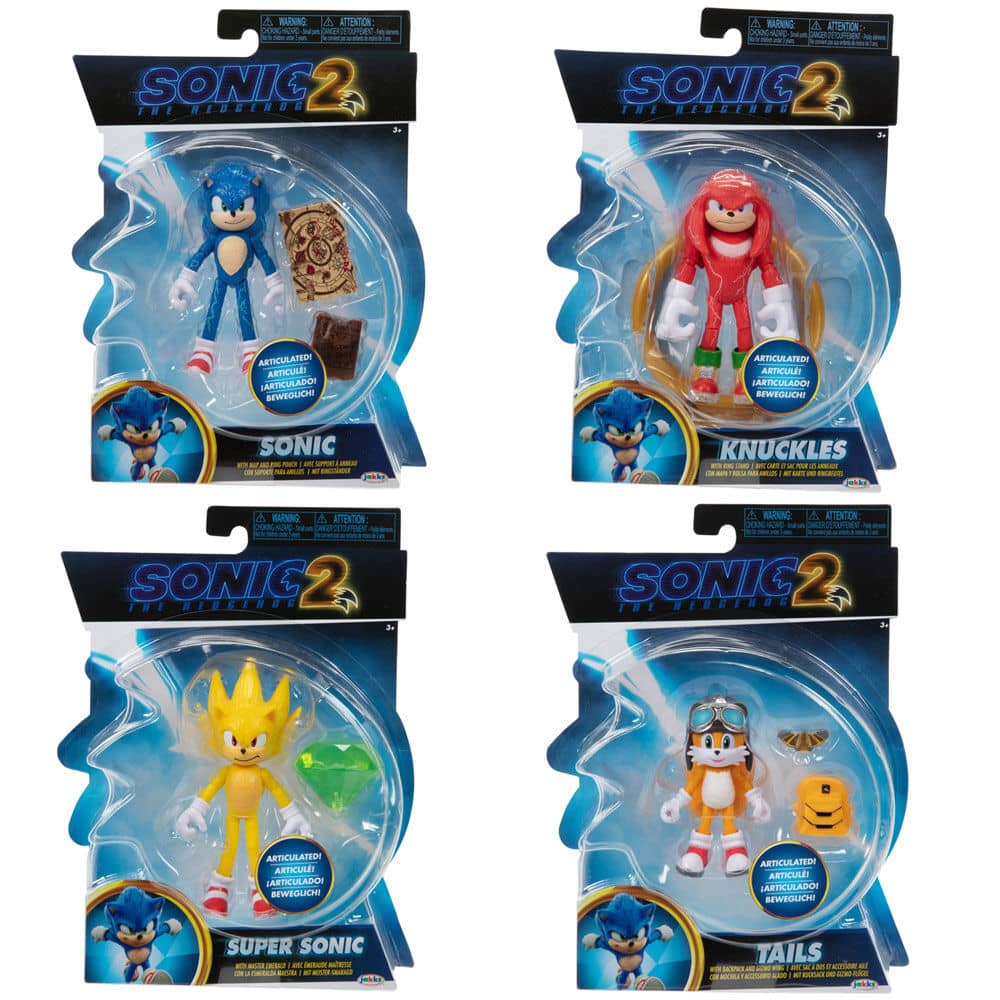 Pack 6 figuras wave 2 Sonic 2 10cm surtido - Espadas y Más