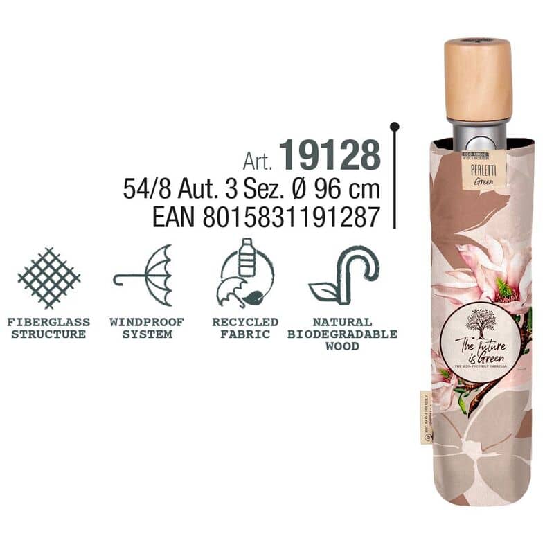 Paraguas plegable automatico Orquideas 54cm - Espadas y Más