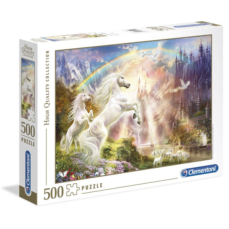 Puzzle Puesta de Sol con Unicornios 500pzs - Espadas y Más