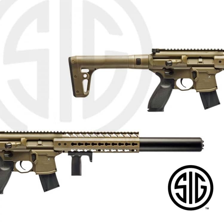Subfusil Sig Sauer MCX ASP FDE Co2 + red dot o visor 4x24 - 4,5 Balines - Espadas y Más