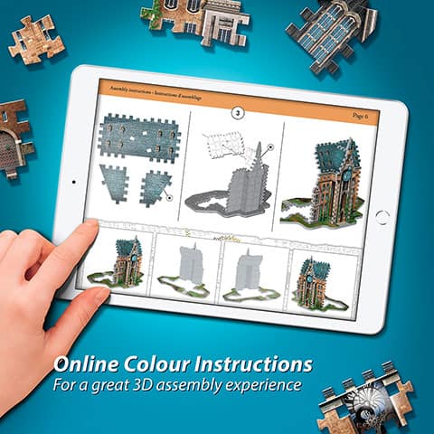 Puzzle 3D Wrebbit Hogwarts - Clock tower W3D1013 - Espadas y Más