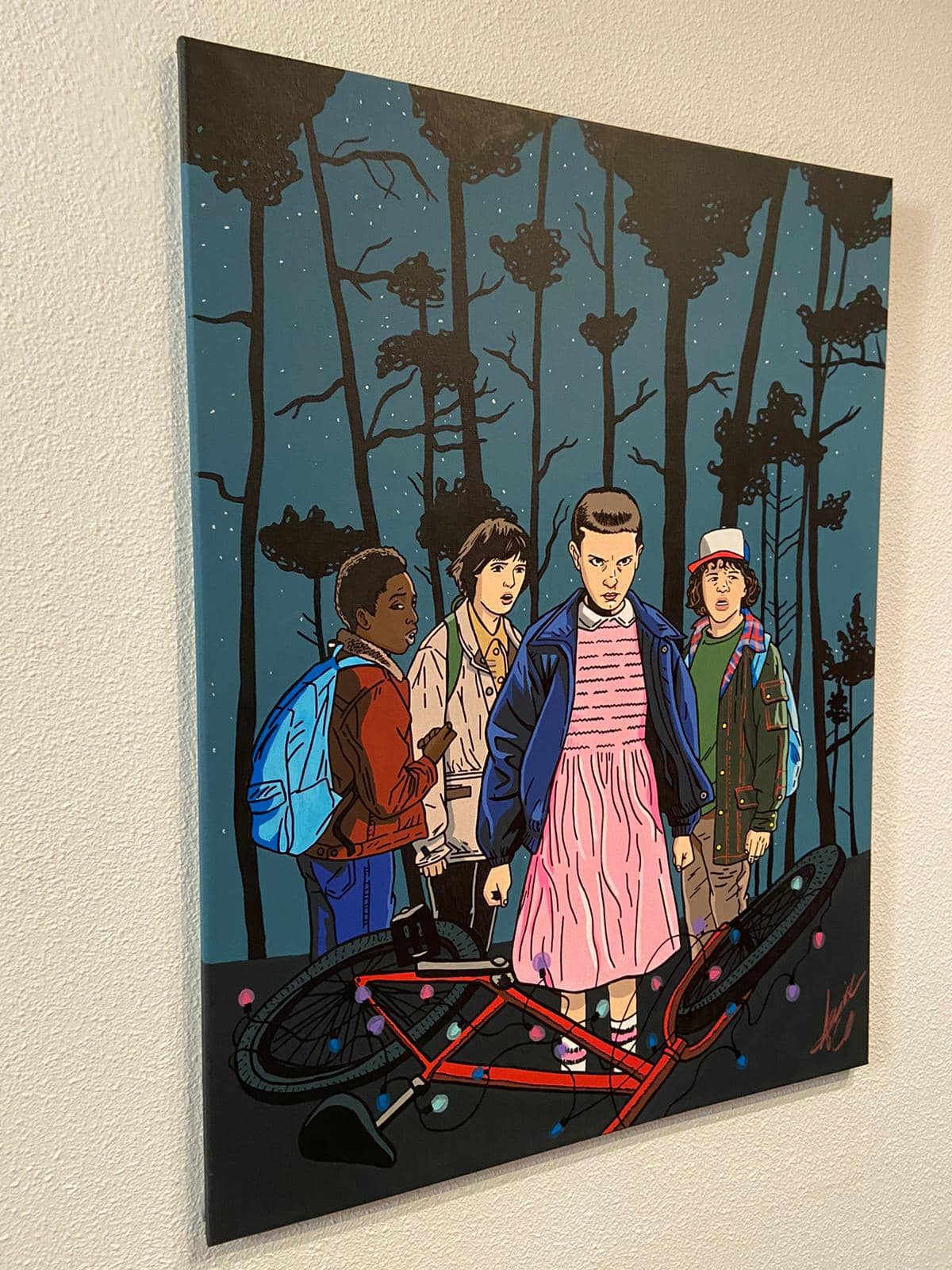 Imagen de Cuadro Stranger Things 80 x 60 cm pintado a mano parte de nuestra colección en Espadas y más, sitio oficial.