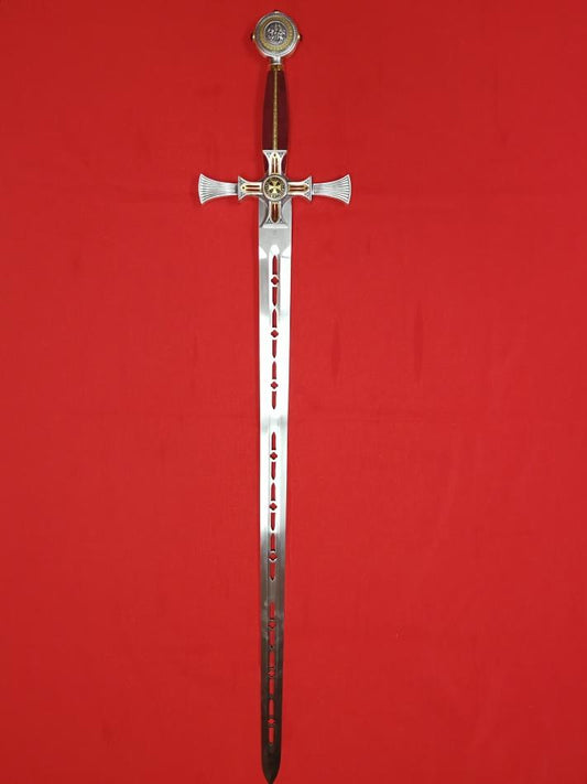 Espada Templaria Damasquinada Edicion limitada 597 - Espadas y Más