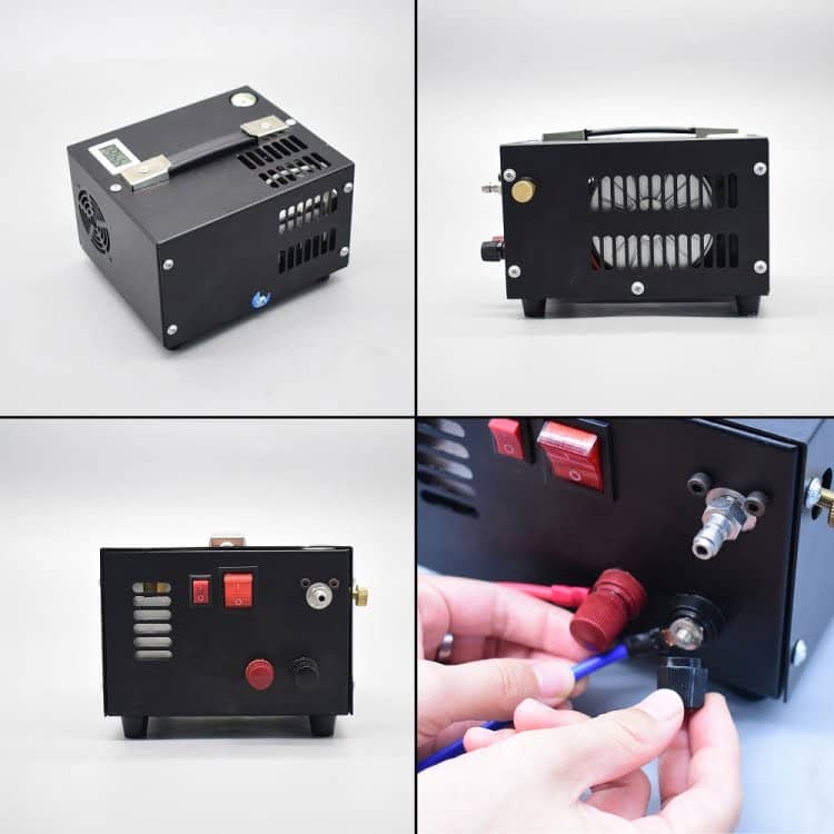 Imagen de Compresor Eléctrico ZASDAR 12v/220v para PCP 300 Bar. 1000cc. (4500PSI/30MPH) ZYS0012V parte de nuestra colección en Espadas y más, sitio oficial.