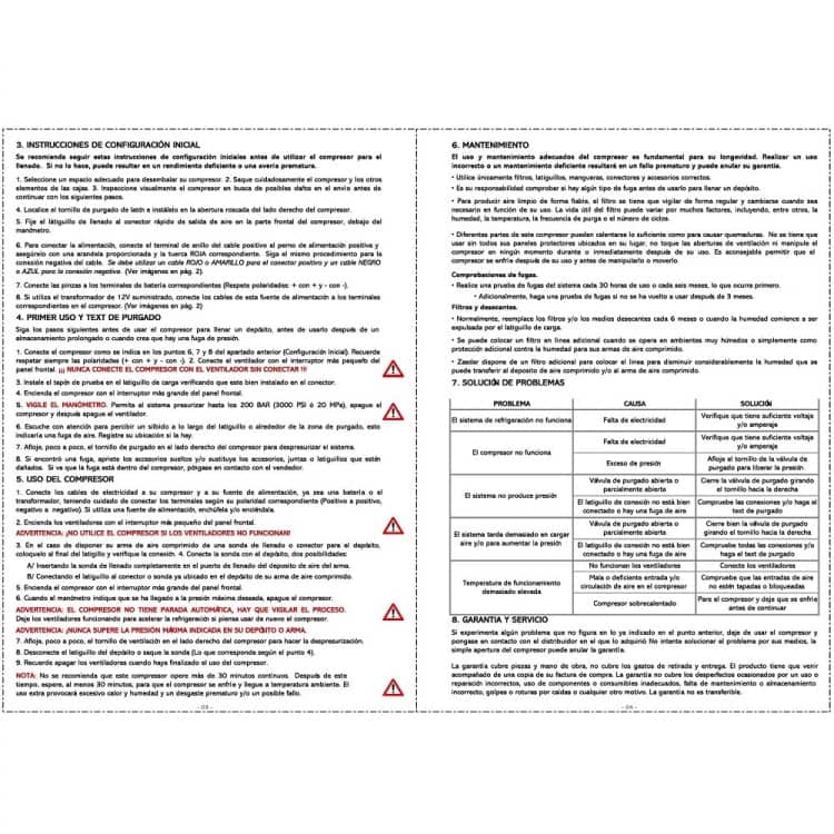 Imagen de Compresor Eléctrico ZASDAR 12v/220v para PCP 300 Bar. 1000cc. (4500PSI/30MPH) ZYS0012V parte de nuestra colección en Espadas y más, sitio oficial.