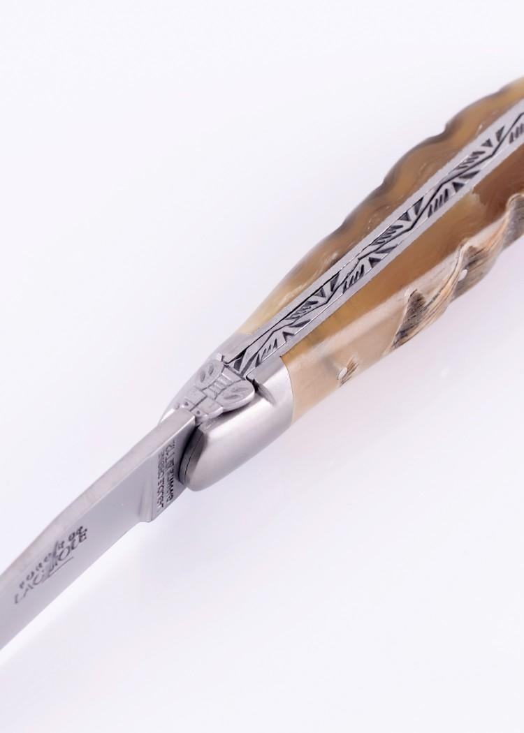 FL-1211-INBESAT Navaja Laguiole, cuerno de carnero, inox, mate - Espadas y Más