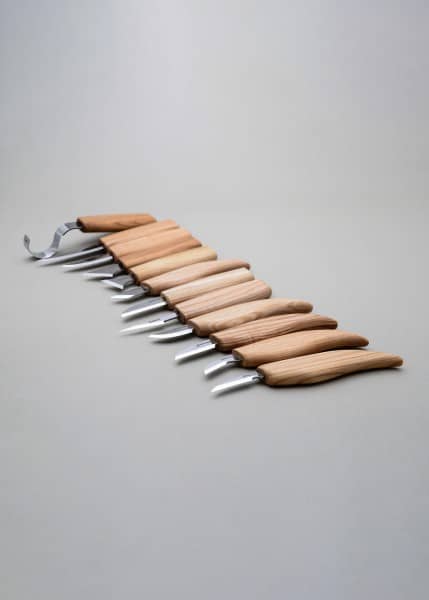 Juego de talla de madera de 12 cuchillos en rollo de herramientas + accesorios, BeaverCraft BC-S10 - Espadas y Más