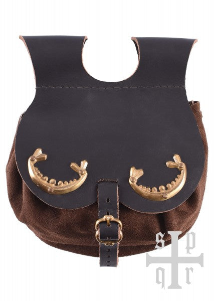 Bolso de cinturón de cuero medieval, diferentes colores 1664001050 - Espadas y Más