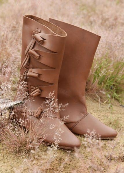 Botas vikingas medievales tempranas, marrones ULF-FW-15 - Espadas y Más