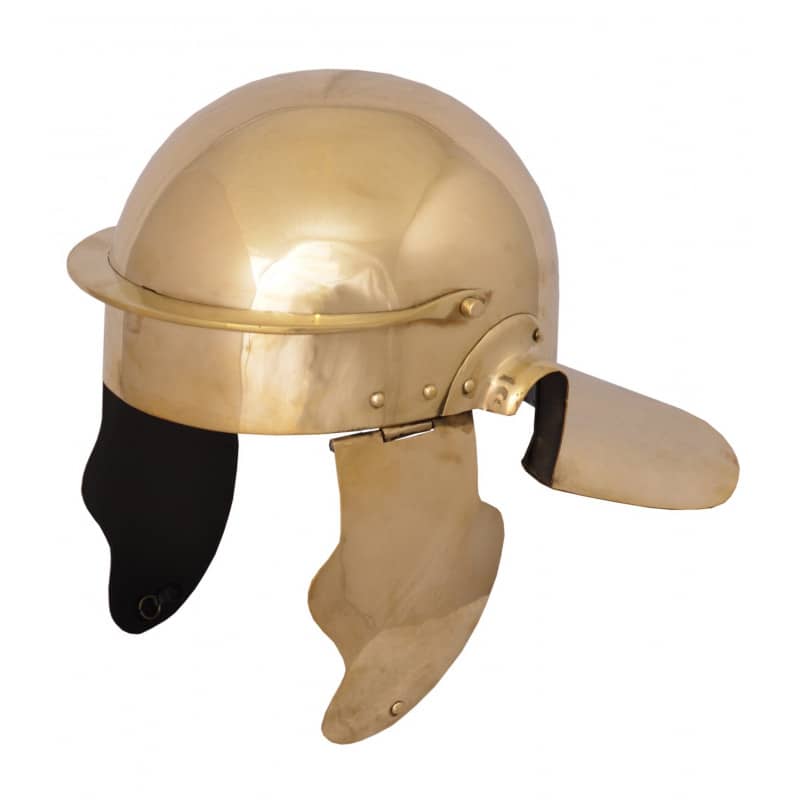 1716630501 Casco Infantería Auxiliar -E- Heddernheim, acero y latón - Espadas y Más