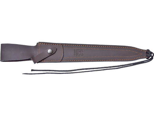 CUCHILLO DE REMATE JOKER GUEPARDO CON PUÑO DE CIERVO Y HOJA DE DOBLE FILO DE 30 CM. FUNDA DE CUERO CC29 - Espadas y Más