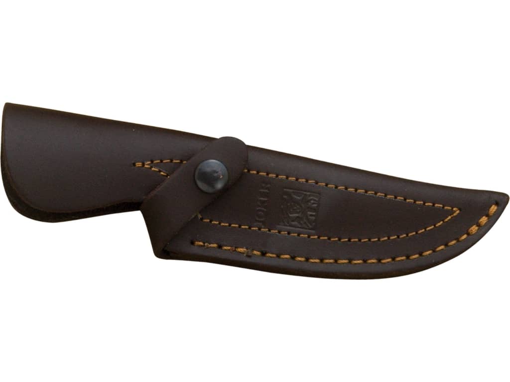 CUCHILLO DE CAZA JOKER CEBRA II,CACHAS EN ASTA DE CIERVO Y HOJA DE 11 CM.FUNDA DE CUERO. CC40 - Espadas y Más