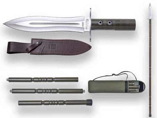 Imagen de Cuchillo De Remate Joker Jabalí, Con Bastón En Aluminio (Lanza) Y Funda De Cordura. CL110 parte de nuestra colección en Espadas y más, sitio oficial.