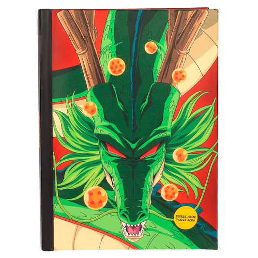 Cuaderno A5 Shenron Dragon Ball luces - Espadas y Más