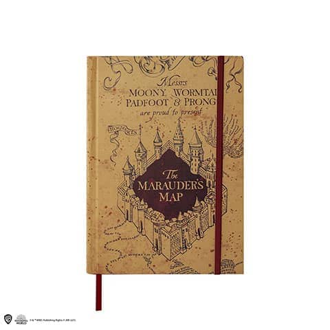 Cuaderno y pequeña réplica Mapa del Merodeador - Harry Potter CR5107 - Espadas y Más