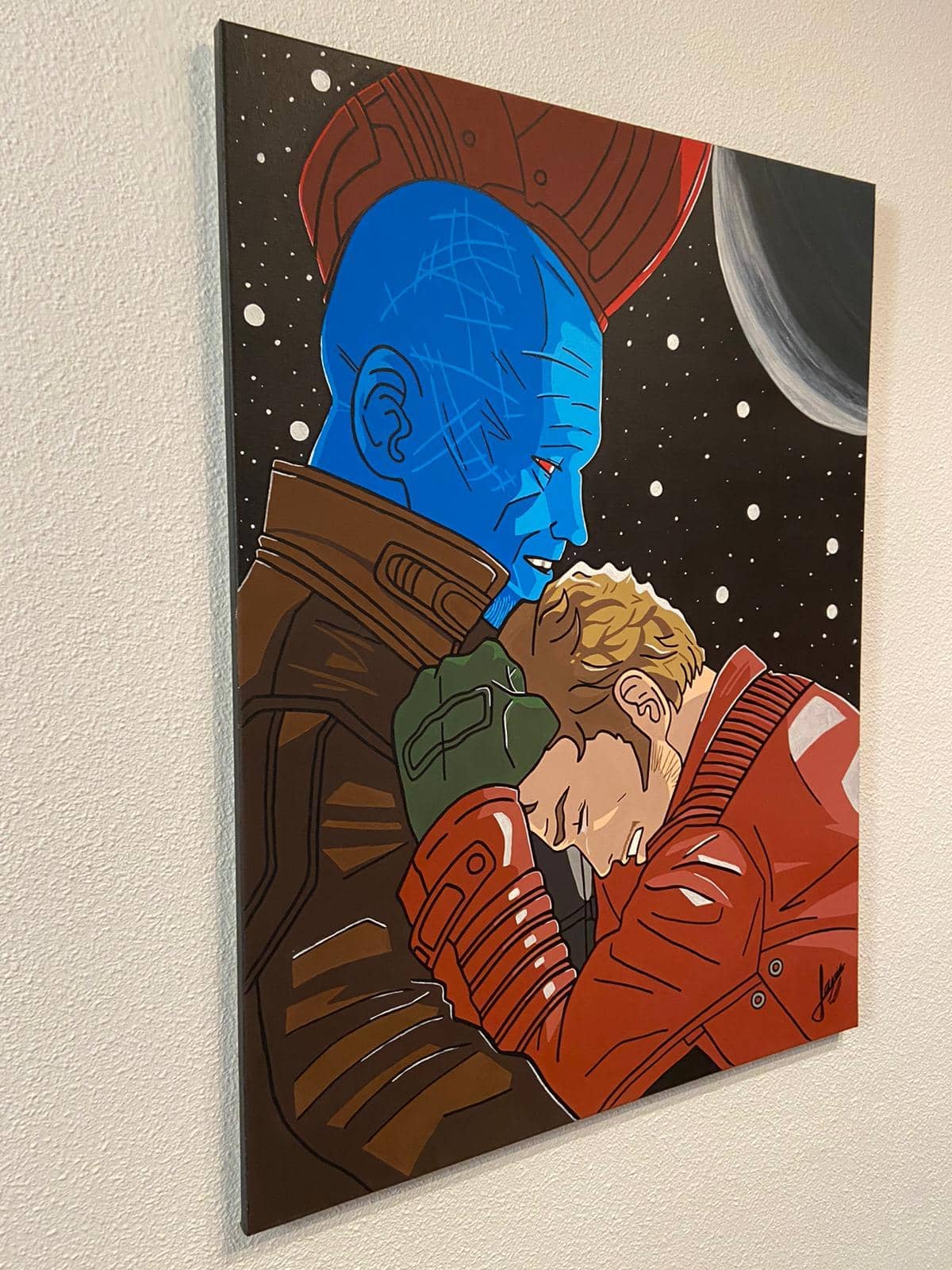 Imagen de Cuadro Guardianes de la Galaxia 80 x 60 cm pintado a mano parte de nuestra colección en Espadas y más, sitio oficial.