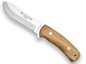 CUCHILLO BOTERO CACHAS EN MADERA DE OLIVO Y HOJA DE UN SOLO FILO DE 12 CM. CO67 - Espadas y Más