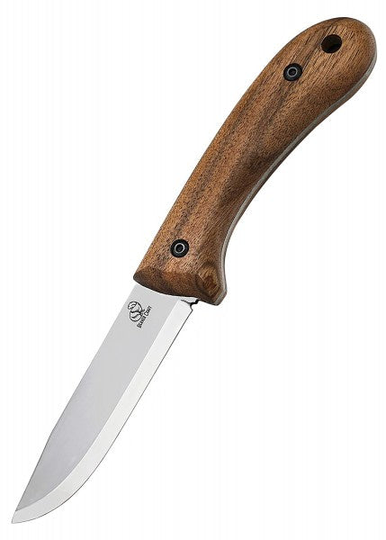 Cuchillo Bushcraft, mango de nogal con funda de cuero, BeaverCraft BC-BSH2 - Espadas y Más