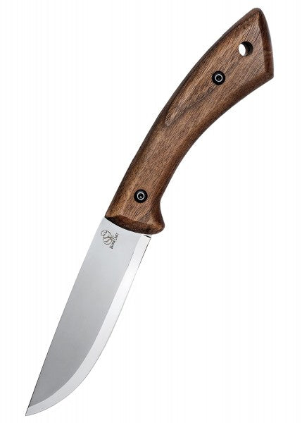 Cuchillo Bushcraft, mango de nogal impregnado con funda de cuero, BeaverCraft BC-BSH1 - Espadas y Más