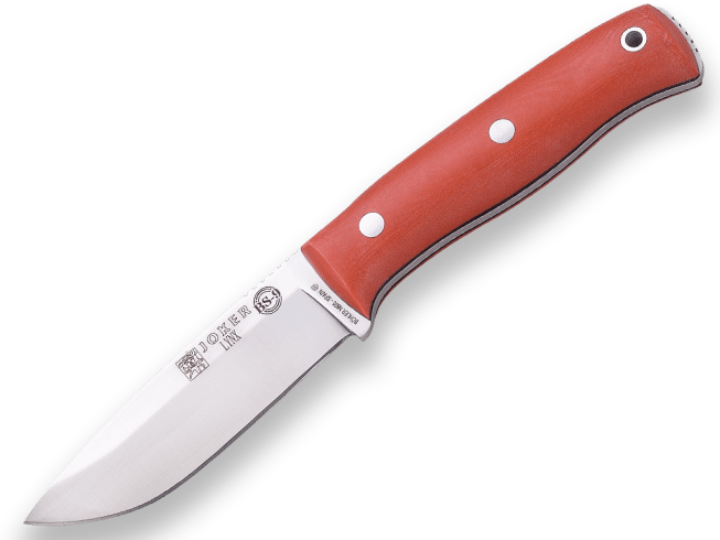 CUCHILLO BUSHCRAFT Y SUPERVIVENCIA JOKER BS9 LYNX. ACERO Bá–HLER N695, MANGO CANVAS MICARTA, HOJA 10,5 CM. FUNDA KYDEX CON FERROCERIO INCLUIDA. CN111-F - Espadas y Más