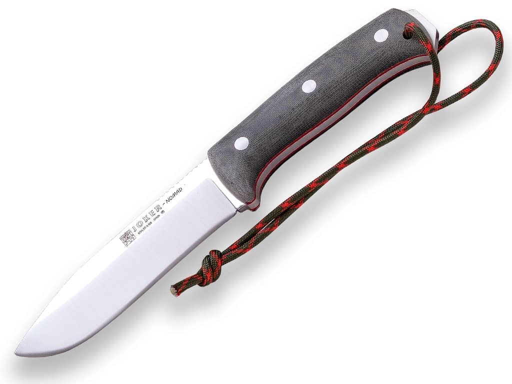 CUCHILLO BUSHCRAFT Y SUPERVIVENCIA JOKER NOMAD MANGO DE MICARTA CANVAS. - Espadas y Más