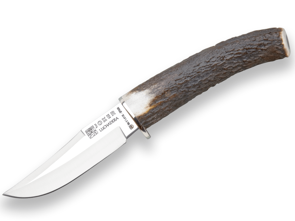 Imagen de Cuchillo De Caza Joker Luchasdera, Mango Punta Asta Ciervo, Hoja De 10 Cm. Funda De Cuero. CC70 parte de nuestra colección en Espadas y más, sitio oficial.