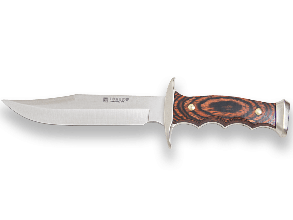 Imagen de Cuchillo De Monte Con Virola Zamak Cachas De Madera Roja Y Hoja De 17 Cm. CR91 parte de nuestra colección en Espadas y más, sitio oficial.