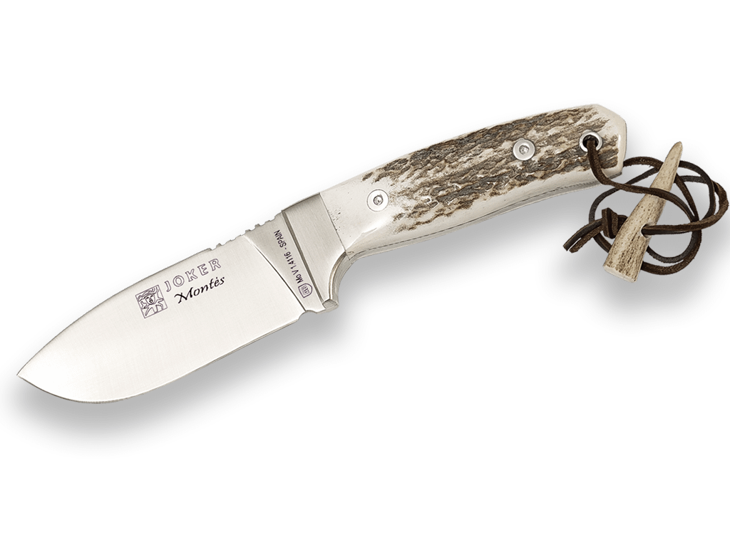 Imagen de Cuchillo De Monte Enterizo Cachas En Asta De Ciervo Y De Hoja 10 Cm CC18 parte de nuestra colección en Espadas y más, sitio oficial.