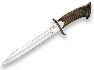 Imagen de Cuchillo De Remate Joker Chamoís, Puño De Ciervo,Hoja De 25,5 Cm.Funda De Cuero CN31 parte de nuestra colección en Espadas y más, sitio oficial.