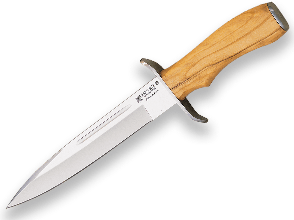 Imagen de Cuchillo De Remate Joker Chamoís,Puño De Ciervo, Hoja De 18 Cm. Con Funda De Cuero CC32 parte de nuestra colección en Espadas y más, sitio oficial.