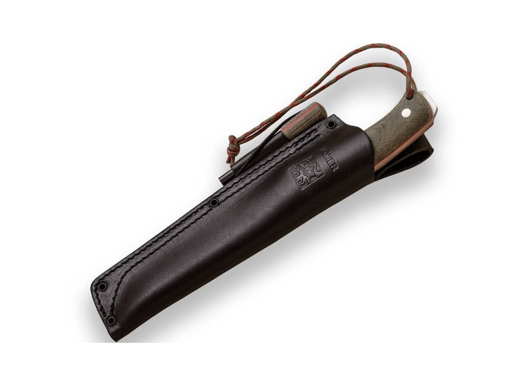 CUCHILLO DE SUPERVIVENCIA JOKER NOMAD 6.5" MANGO MICARTA CANVAS CON PEDERNAL - Espadas y Más