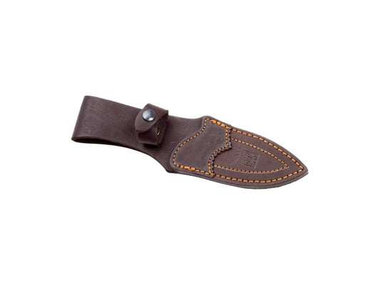 CUCHILLO DESOLLADOR JOKER VENADO, CACHAS MADERA ROJA, HOJA DE 11 CM.ACERO INOX. FUNDA DE CUERO. - Espadas y Más