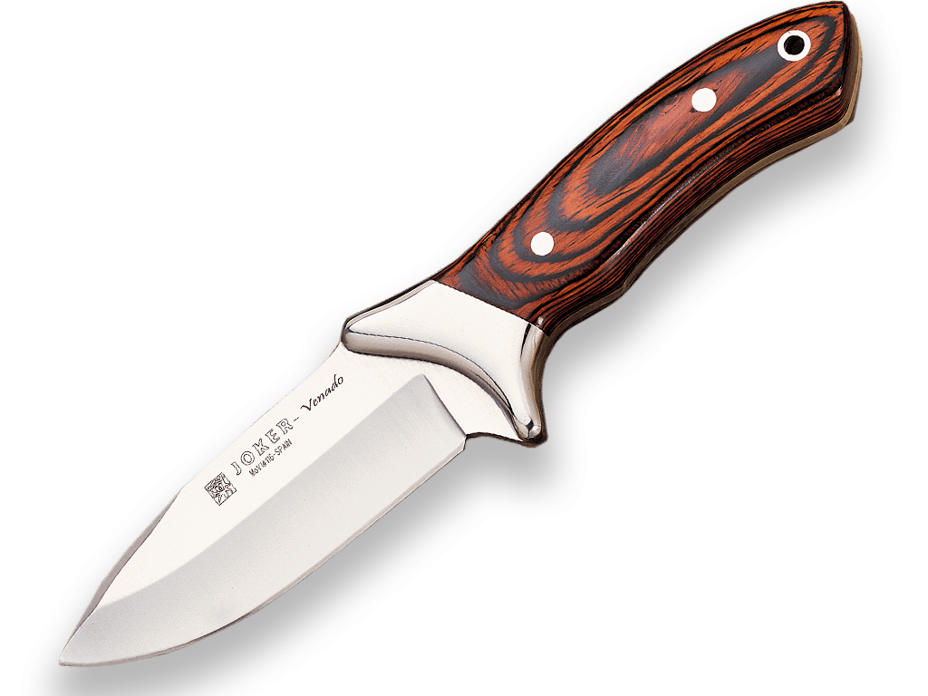 Imagen de Cuchillo Desollador Joker Venado, Virola Inox, Cachas Madera Roja, Hoja De 7,5 Cm.Funda De Cuero. CR06 parte de nuestra colección en Espadas y más, sitio oficial.